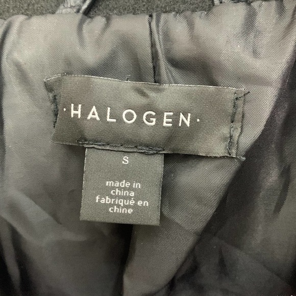NWT | Halogen Black Asymmetric Zip‎ Mix Media Faux Leather Coat Jacket - Picture 5 of 8